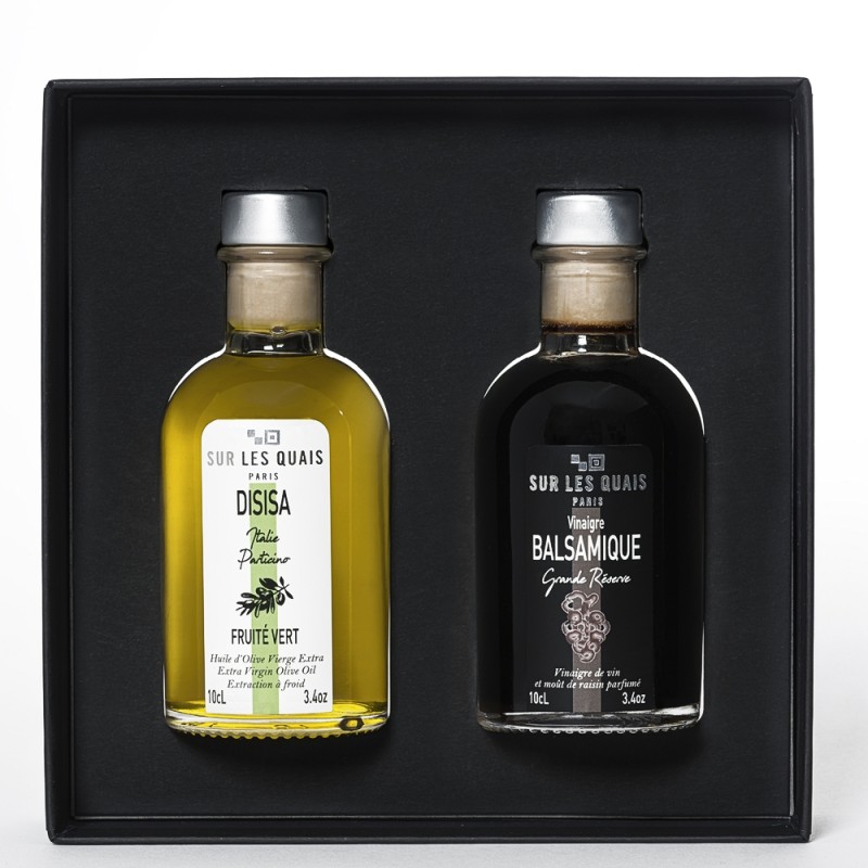 Coffret duo huile d'olive et vinaigre balsamique N°1