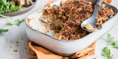 Crumble de légumes du soleil au chèvre et aux herbes de Provence